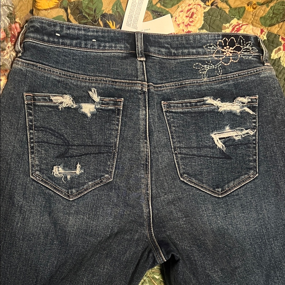 American Eagle Outfitters Dark Blue Boyfriend Jeans